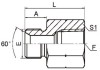 BSP male double use for 60° cone seat or bonded seal/ BSPT female Adapters 5BT