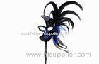 Costume Party Mens Masquerade Masks On Sticks With Cock Feather