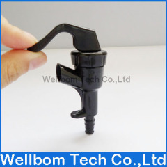 Black beer tap inlet 9.5mm outlet 4.5mm Plastic Dispensing Faucet