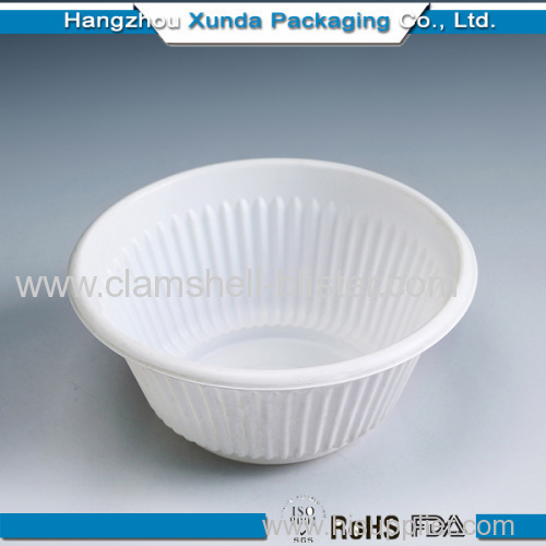 Disposable plastic food bowl