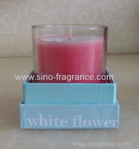 Fragrant scented candle with wholesale gift boxes/ scented candle with different colors and scents