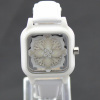 2014 Unique Stylish White Square Ceramic Quartz Ladies Ceramic Watches