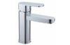 Deck Mounted Single Hole Bathroom Sink Faucet with One Handle , Brass Basin faucet