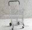 Powder Coated Metal Display Stands , Foldable Shopping Cart