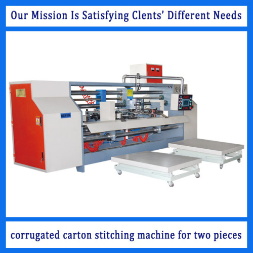 semi-auto two pieces corrugated carton stapling machines