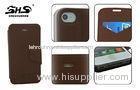 Brown Leather Cell Phone Protective Case , iPhone 4 / 4S Wallet Cover