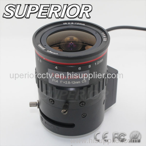 2.8-12mm 3.0 Megapixe Varifocal Auto Iris CCTV IR-Corrected lens