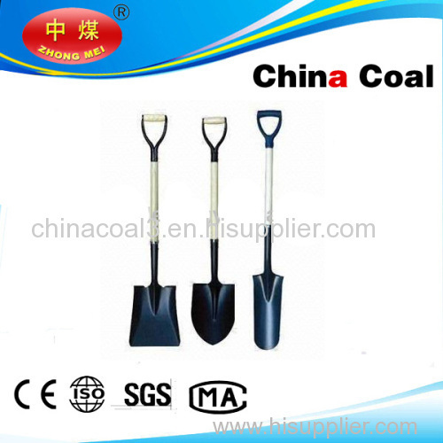 D type plastic grip wood handle shovel