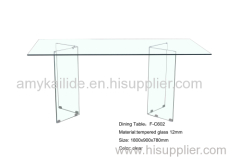 china high quality clear dining table