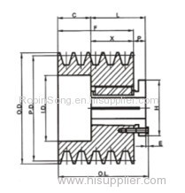 3V Gripbelt Sheaves with Split Taper Bushings|V-BELT SHEAVES 3V Series