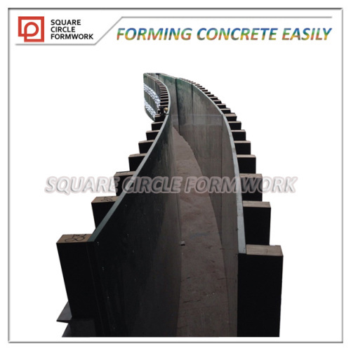 Adjustable curved wall formwork system