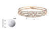 Zircon Style Diamond-embedded Bracelet Jewelry 18K RGP Bracelet Italia Originated