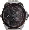 Diesel Men Unisex Mr. Daddy Ceramic 57Mm Face W / Bracelet Link Watch Black