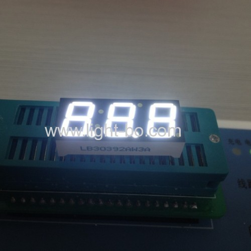 Ultra White 3-Digit 0.39" 7 Segment LED Display for Instrument Panel