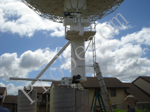 7.3 meter parabolic satellite antenna