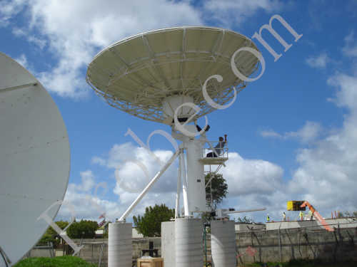 7.3 meter parabolic satellite antenna