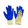 Latex gloves with Kevlar string knitted shell