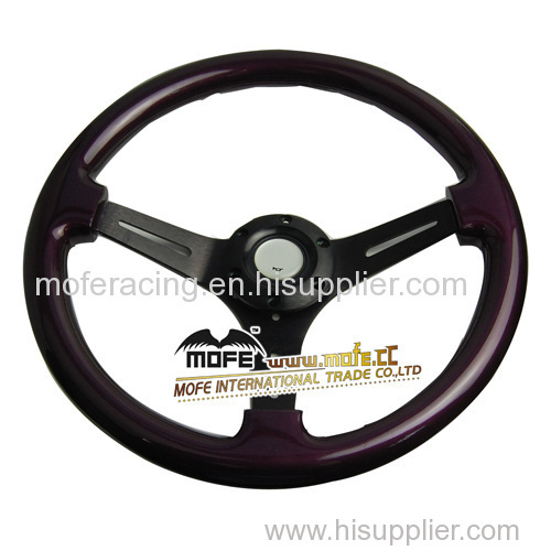 350mm purple Wood Steering Wheel
