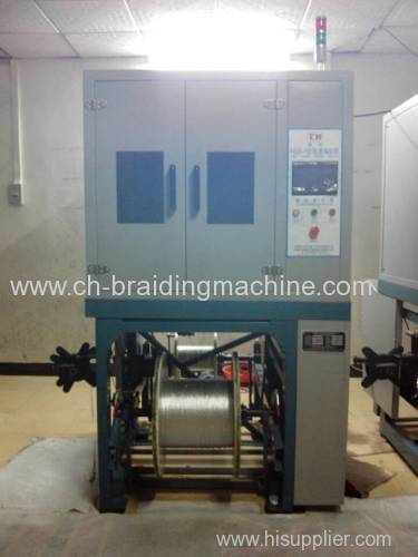 Wire spiral weaving machine