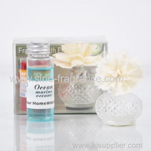 Home Fragrance/ flower diffuser with 30ml make-up fluid/ glass bottle sola flower