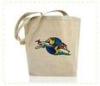Eco Friendly Washable Cotton Tote Bags , Promotional Recycled Shopping Bags With Handles