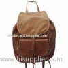 Stripe Womens Canvas Backpack Satchel For Shopping / Sport / Trip