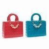 Spacious Stylish Handmade Leather Handbags Tote Bags For Women Party , Red / Black / Brown