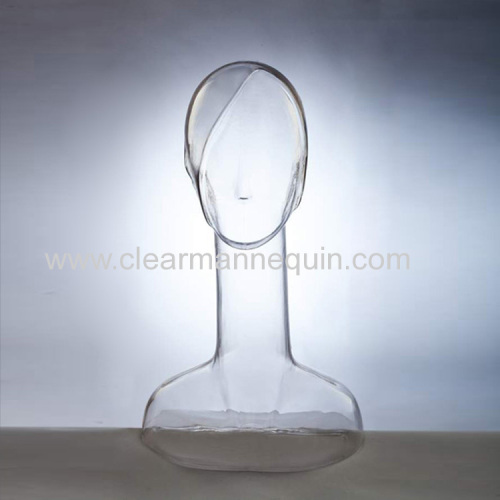 Eco-fiendly transparent male plastic mannequin head special offer