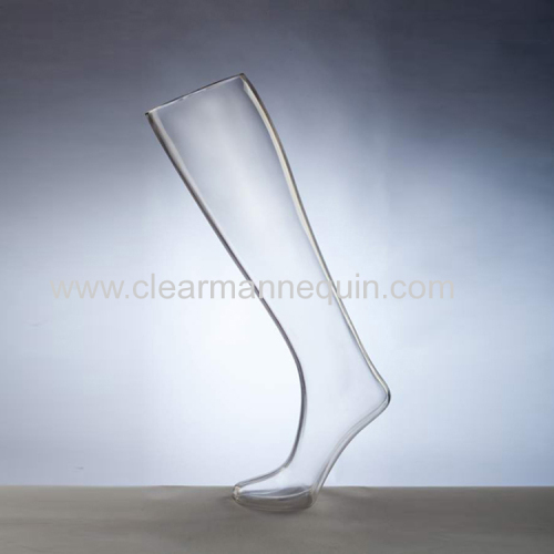 Fashion female transparent PC mannequin leg for sale