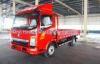 HOWO 4X2 4T Light Duty Commercial Trucks , Red Cargo Flatbed Truck