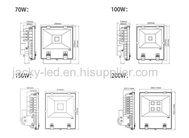 200W led flood light 200W led flood light with Bridgelux COB 45mil LED