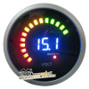 Digital 52mm orange/yellow/green blue black face volt gauge