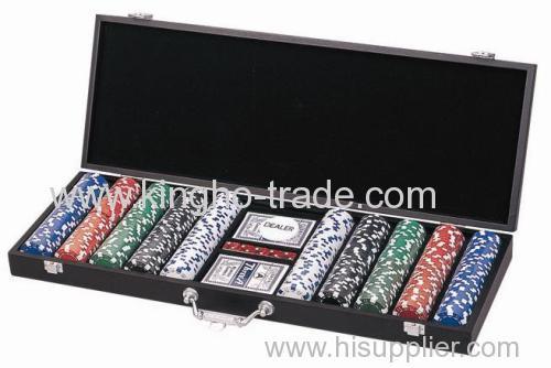 500pcs wooden case poker chip sets china suppliers