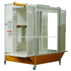 Tunnel powder coating booth