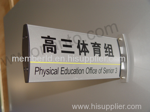 directional signs, door signs, wall brackert sign, project sign, double sides sign, aluminium sign, way finding system