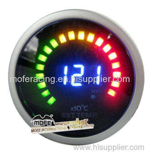 52mm extaust temp gauge with With red, green, yellow wideband