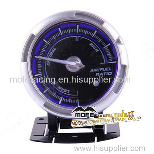 60MM ponk model white lcd backlight air fuel ratio gauge with With Sensor Black Dial