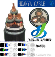 10KV Steel Tape Armoured XLPE Overhead Electric Power Cable