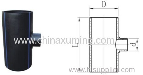 HDPE Butt Weld Saddle Type Reducing Tee Fittings