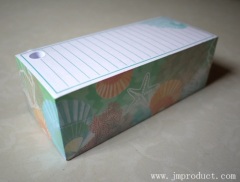 container memo pad with pen hole