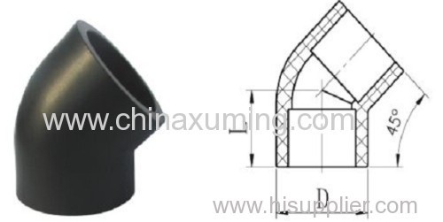 HDPE Socket Fusion 45 Degree Elbow Pipe Fittings