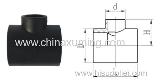 HDPE Socket Fusion Reducing Tee Pipe Fittings