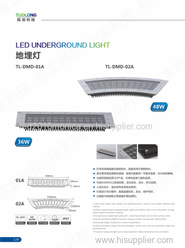 36W Fan shape LED underground light IP67 RGB outdoor light
