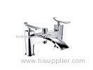 Double Lever Deck Mounted Bath Water Mixer Taps for Bathroom