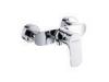 Double Hole Shower Mixer Taps Wall Mounted , 1 Handle Metered Faucets