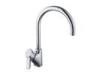 commercial Single Chromed Handle Kitchen Water Faucet With 35mm Cartridge