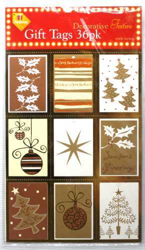 decorative Christmas tree gift tag