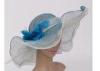 Light Green Ladies Tea Party Hats With 14cm Wavy Soft Brim For Banquet