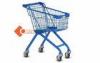 Small Retail Cold wire Supermarket Shopping Cart blue 60L / 80L / 100L Trolleys