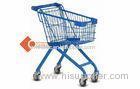 Small Retail Cold wire Supermarket Shopping Cart blue 60L / 80L / 100L Trolleys